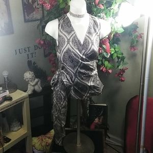 Sleeveless Wrap Around Blouse.